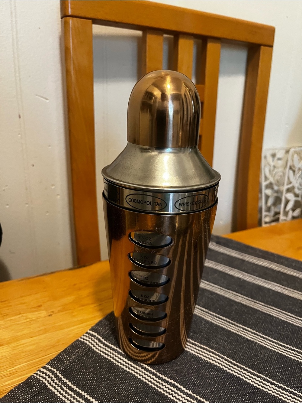Stainless Steel Cocktail Shaker - Gunmetal